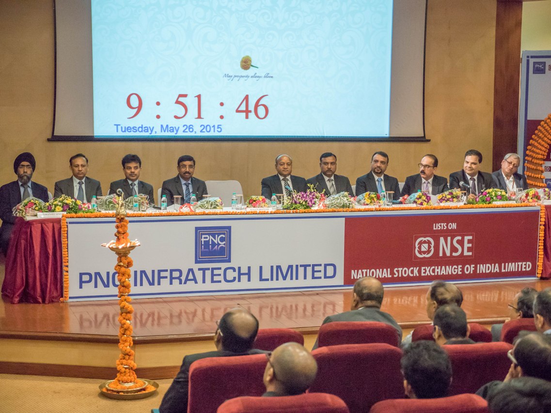 PNC Infratech shares list at over 2 premium